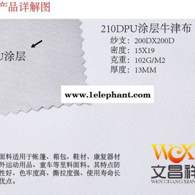 文昌祥(njb-005)210D牛津布帐篷 化妆包 收纳盒面料 价格优惠图7