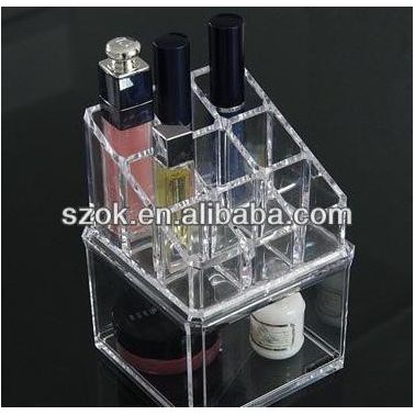 厂家生产定做 亚克力有机玻璃格式化妆品收纳盒展示盒