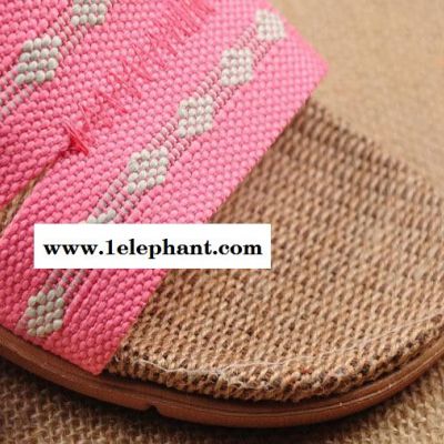 远港2015夏季新款凉拖鞋 情侣款亚麻拖鞋 男女居家休闲拖鞋图2