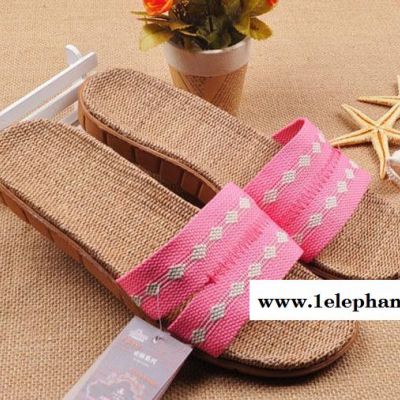 远港2015夏季新款凉拖鞋 情侣款亚麻拖鞋 男女居家休闲拖鞋图3