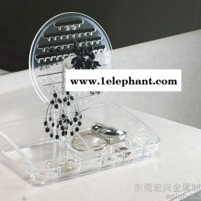 爱浦家居/舒适地带/克莉丝耳环首饰收纳盒东莞**/环保亚克力材质首饰架晶莹剔透规模 /化妆品首饰盒韩式创意家居用品图6