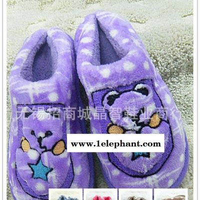 新款包跟棉拖鞋 卡通图案居家拖鞋 防滑保暖拖鞋特价图2