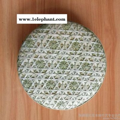 高品质纯手工**竹编工艺品多层穿花茶饼盒茶叶收纳盒图2
