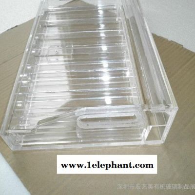 长方形长格**常规上螺丝亚克力化妆品收纳盒 深圳厂家定做 免费拿样图2