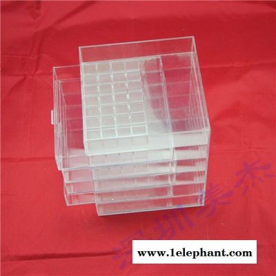 深圳美杰有机玻璃公司定做亚克力化妆品收纳盒 有机玻璃化妆品展示架图4