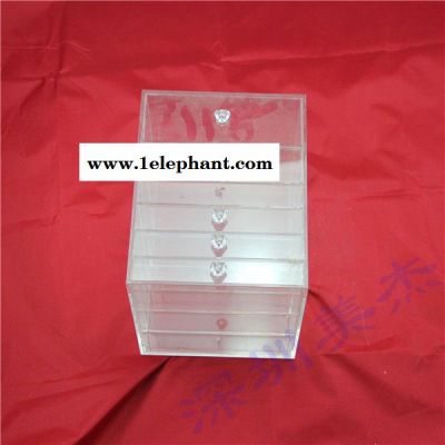 深圳美杰有机玻璃公司定做亚克力化妆品收纳盒 有机玻璃化妆品展示架图2