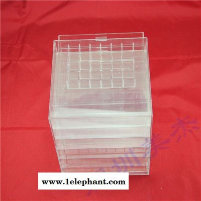 深圳美杰有机玻璃公司定做亚克力化妆品收纳盒 有机玻璃化妆品展示架图3