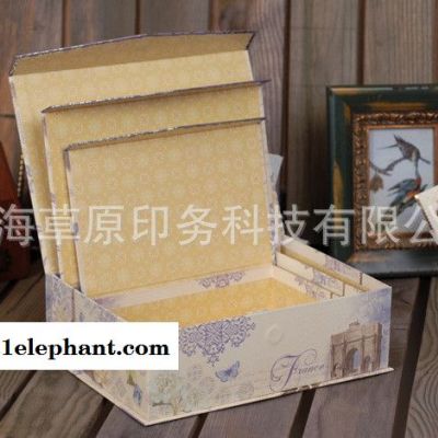 上海定制 印花铁塔收纳盒 首饰盒 大中小号礼物包装盒长方形图2