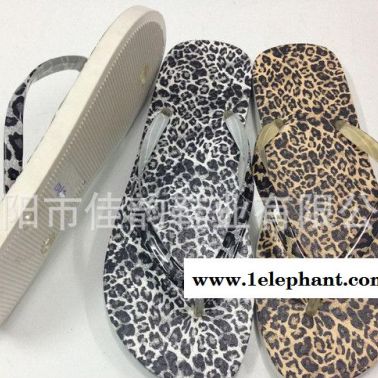 2015夏季拖鞋人字拖鞋吹气鞋豹纹人字含注带女拖鞋内销