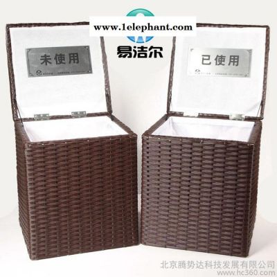 促销纯手工编织木框架布样板间鞋套箱筐玩具衣服杂物收纳盒收纳箱图3