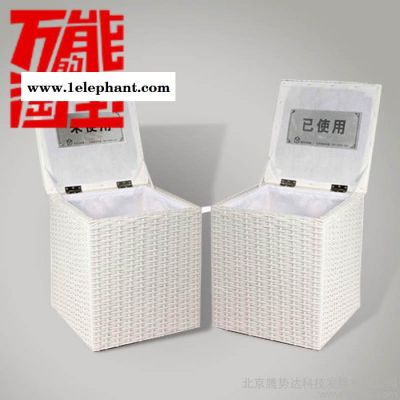 促销纯手工编织木框架布样板间鞋套箱筐玩具衣服杂物收纳盒收纳箱