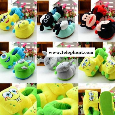 代发秋冬新款卡通棉拖鞋 情侣家居拖鞋防滑地板拖鞋包跟防水拖鞋图3