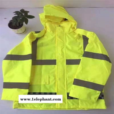 新款配发反光雨衣 应急救援反光分体雨衣 反光连体雨衣图2