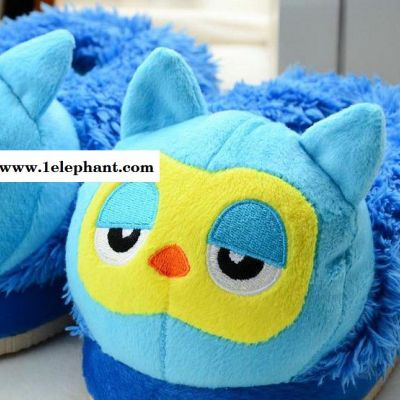 秋冬新款可爱宝宝卡通棉拖鞋 小童棉拖鞋保暖棉拖鞋BB毛拖鞋图3