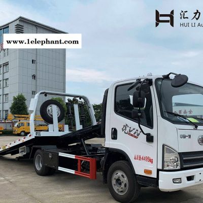 解放清障车厂家价格 应急救援拖车 救援清障车销售 一拖二清障车价格图2