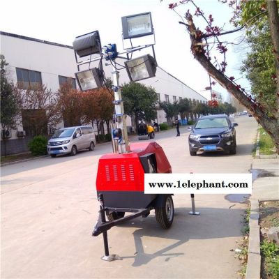 拖车式移动照明车 金卤灯移动照明车 应急救援移动灯塔 照亮黑夜图2