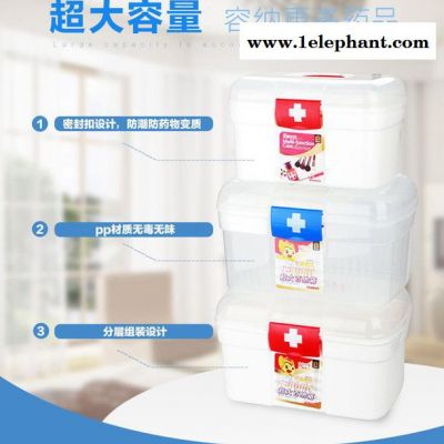 便携式药箱 迷你急救家用塑料药箱 广告赠品促销印字手提药箱图2