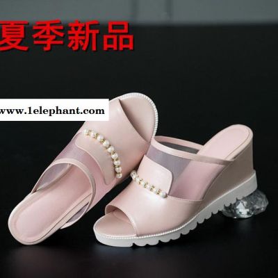 欧洲站2015夏季真皮拖鞋欧美时尚韩版学院风女拖鞋代理图2