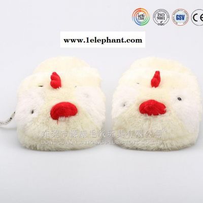 毛绒爪子**拖鞋 卡通小公鸡拖鞋玩具定制 ICTI认证工厂定图2