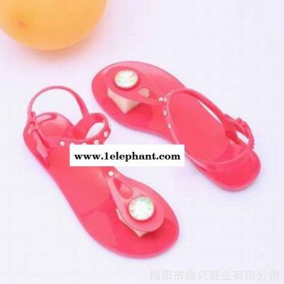 直销水晶人字拖鞋果冻鞋图3