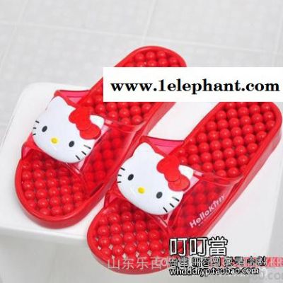 韩国进口hello kitty 凯蒂猫新款成人浴室按摩拖鞋 凉拖图2
