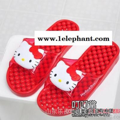 韩国进口hello kitty 凯蒂猫新款成人浴室按摩拖鞋 凉拖图3