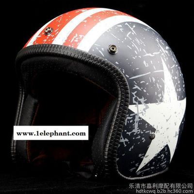 头盔俱乐部批发个性头盔复古半盔电动车安全帽美国队长图4