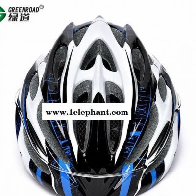 自行车安全头盔厂 绿道lw855骑行夜光带灯时尚头盔**