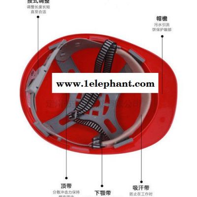 **冀安AB288B塑料安全帽 V型安全帽 施工安全防护头盔图8