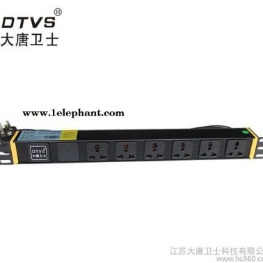 大唐卫士DT7162防雷PDU电源插座 机柜专用6位多用孔工 防雷插座
