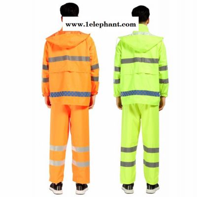 雨衣交通警示分体雨衣荧光黄反光雨衣 雨裤套装防风安全服定制批发警示雨衣反光雨衣警示反光雨衣安全雨衣图4