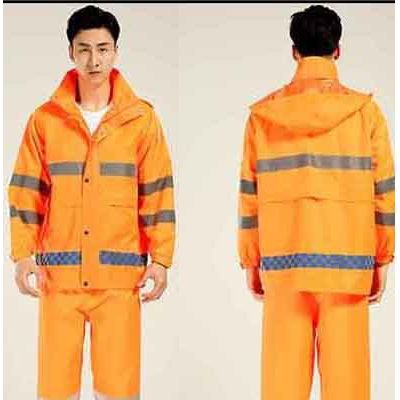 雨衣交通警示分体雨衣荧光黄反光雨衣 雨裤套装防风安全服定制批发警示雨衣反光雨衣警示反光雨衣安全雨衣图2
