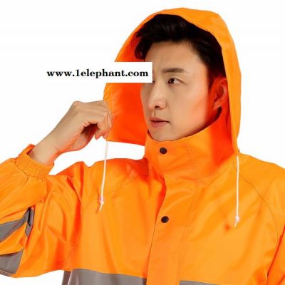 雨衣交通警示分体雨衣荧光黄反光雨衣 雨裤套装防风安全服定制批发警示雨衣反光雨衣警示反光雨衣安全雨衣图3