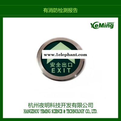 夜明蓄光 ---商场安全标识 钢化玻璃导向发光标志 疏散荧光地标图4