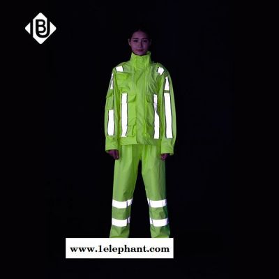 优博生产供应雨豹牌UB-004-1夏季新品**雨衣现场勘察服反光执勤服套装轻薄反光夹克多功能骑行户外安全服可订制印字现货图3