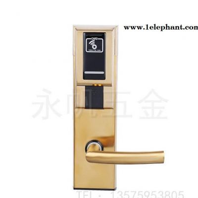 酒店门锁 高品质不锈钢电子门锁 加长面罩智能磁卡感应锁产地货源图3