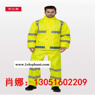 执勤反光雨衣雨裤套装分体式男交通安全服防水户外巡逻骑行图3