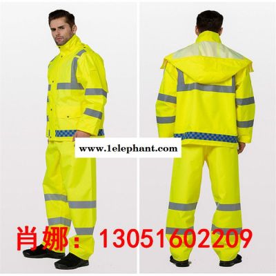 执勤反光雨衣雨裤套装分体式男交通安全服防水户外巡逻骑行图4