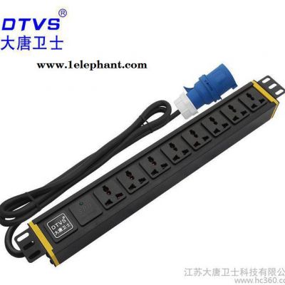 大唐卫士DT9182机柜PDU电源插座8位10A多用孔防雷32A工业航空插头图2