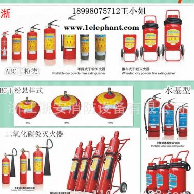 **各种规格干粉灭火器 浙安30KG推车式灭火器