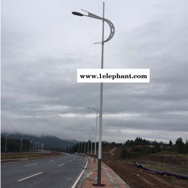 璀璨防水防雷道路灯 锂电池太阳能路灯 6米太阳能路 路灯灯杆 A字臂道路灯