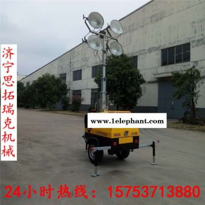 可外接设备移动照明车 防风防雨防雷电7米拖车照明车 4VA4000应急抢险工程照明灯车全方位无死角思拓瑞克图8