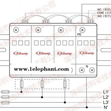 Kiloamp/科安III级交流电源防雷器/BC级电源防雷器（20-60kA） 三级单相220三相电源防雷器浪涌保护器