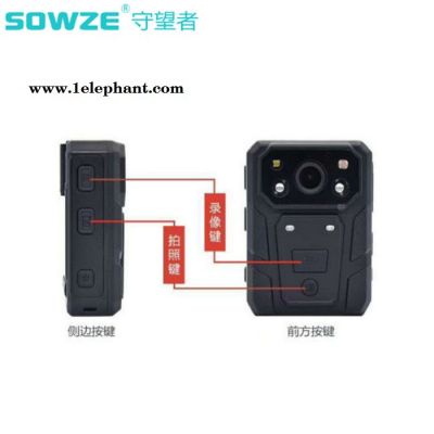 随身便捷高清夜视执法记录仪 1080P单兵工作佩戴录音摄像头监控器 守望者264编码录像拍照双控摄像机 支持警示灯功能图2
