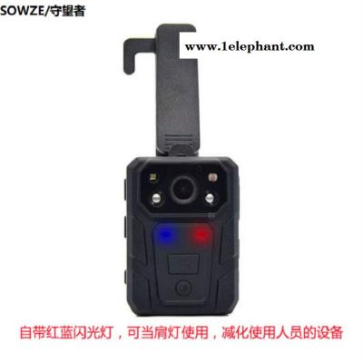 随身便捷高清夜视执法记录仪 1080P单兵工作佩戴录音摄像头监控器 守望者264编码录像拍照双控摄像机 支持警示灯功能图3