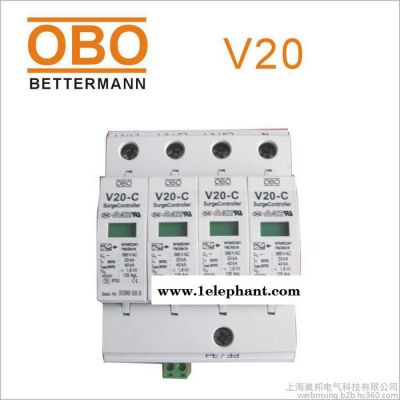 OBO避雷器V20-C/3-280V电源防雷器OBO三相四线3P浪涌保护器