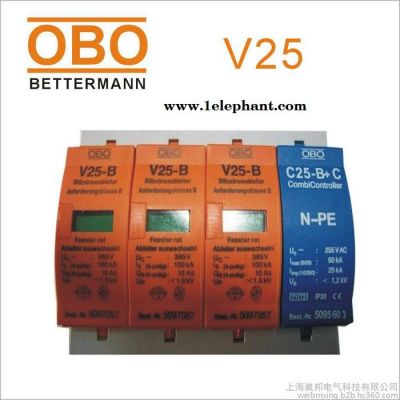 德国OBO避雷器V25-B+C/1+NPE/FS单相二线带遥信防雷浪涌保护器图3