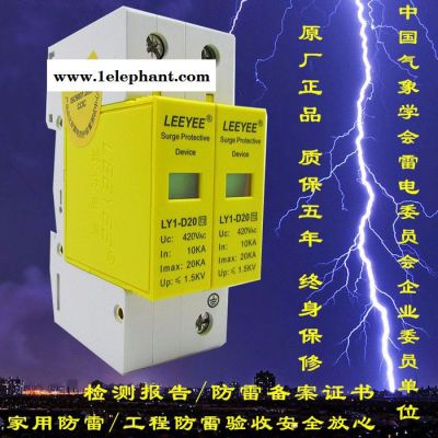 三级电源防雷器20KA单相电源防雷模块220V电源避雷器浪涌保护器2P图5