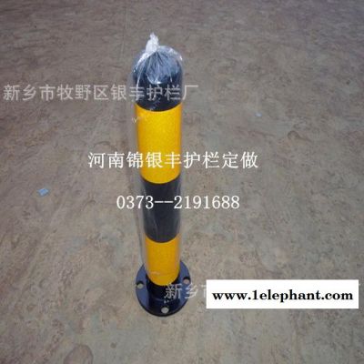 热镀锌加厚型活动钢铁警示柱|人行道反光活动隔离立柱河南新乡图3