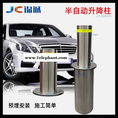 JC锦诚半自动升降柱路口防撞柱伸缩警示柱手动升降路柱隔离柱路障图4